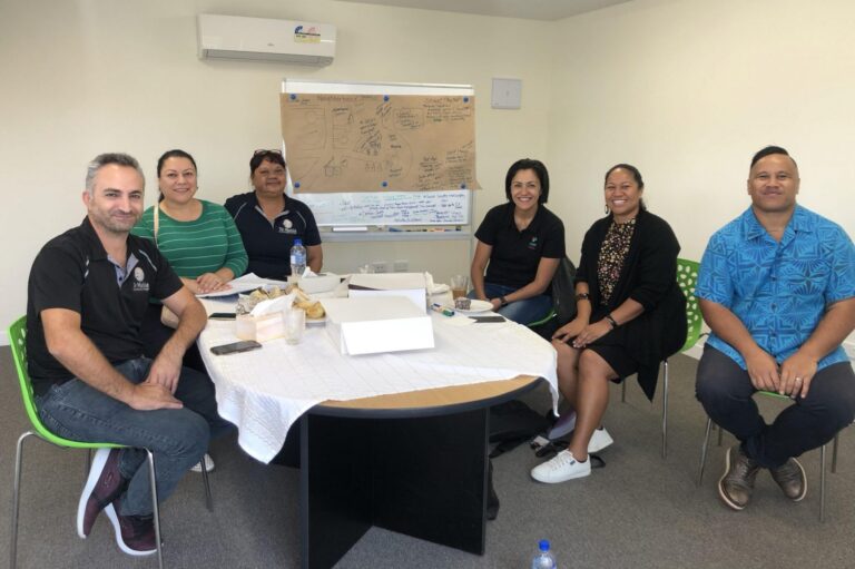 Te Mahia Managers Roger, Rima and Maxine meeting with our Healthy Families South Auckland team.